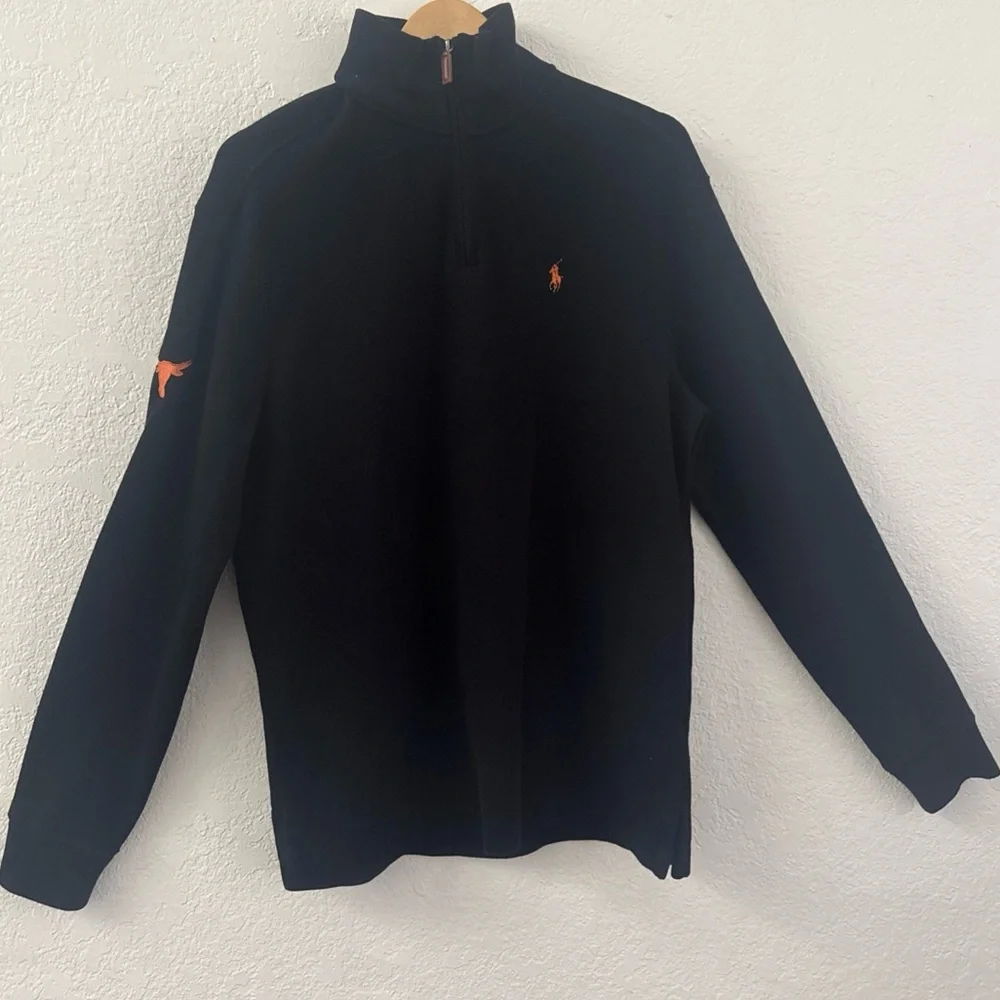 Polo Ralph Lauren 1/4 Zip Pullover Mens Sweatshirt Texas Longhorns Size M - Picture 2 of 8